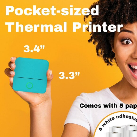 CORE INNOVATIONS™️ Mini Wireless Thermal Printer BRAND NEW w/5 Rolls of Paper - Picture 7 of 7